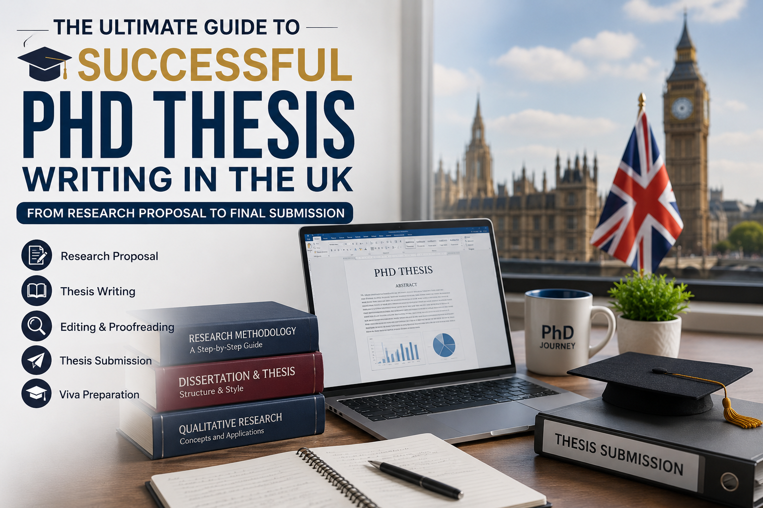 The Complete Guide to PhD Thesis Writing in the UK: From Research Proposal to Final Submission