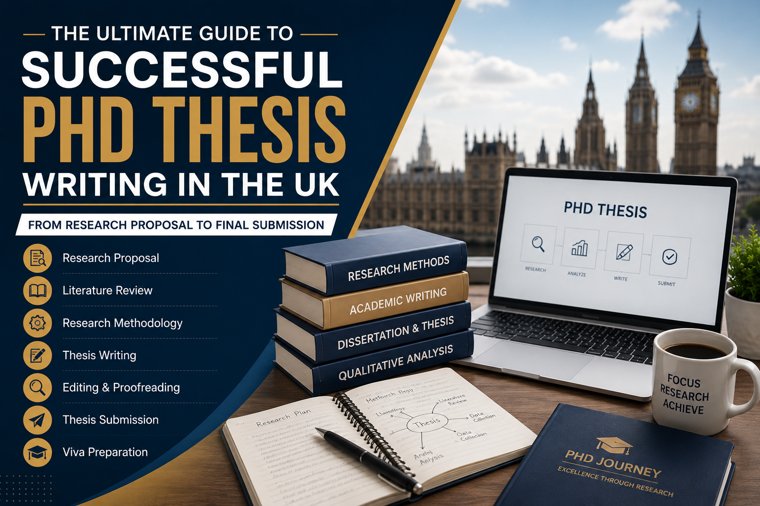 The Complete Guide to PhD Thesis Writing in the UK: From Research Proposal to Final Submission