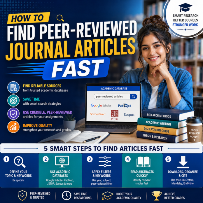 How to Find Peer-Reviewed Journal Articles Fast